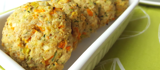 Hamburguesa de quinoa y pollo